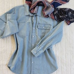 LUCKY BRAND Blue Denim Shirt Jacket